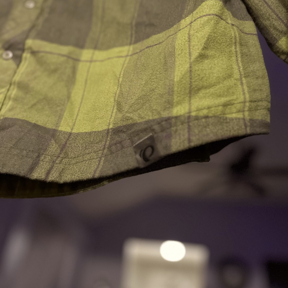 Pearl iZumi green flannel (XL)